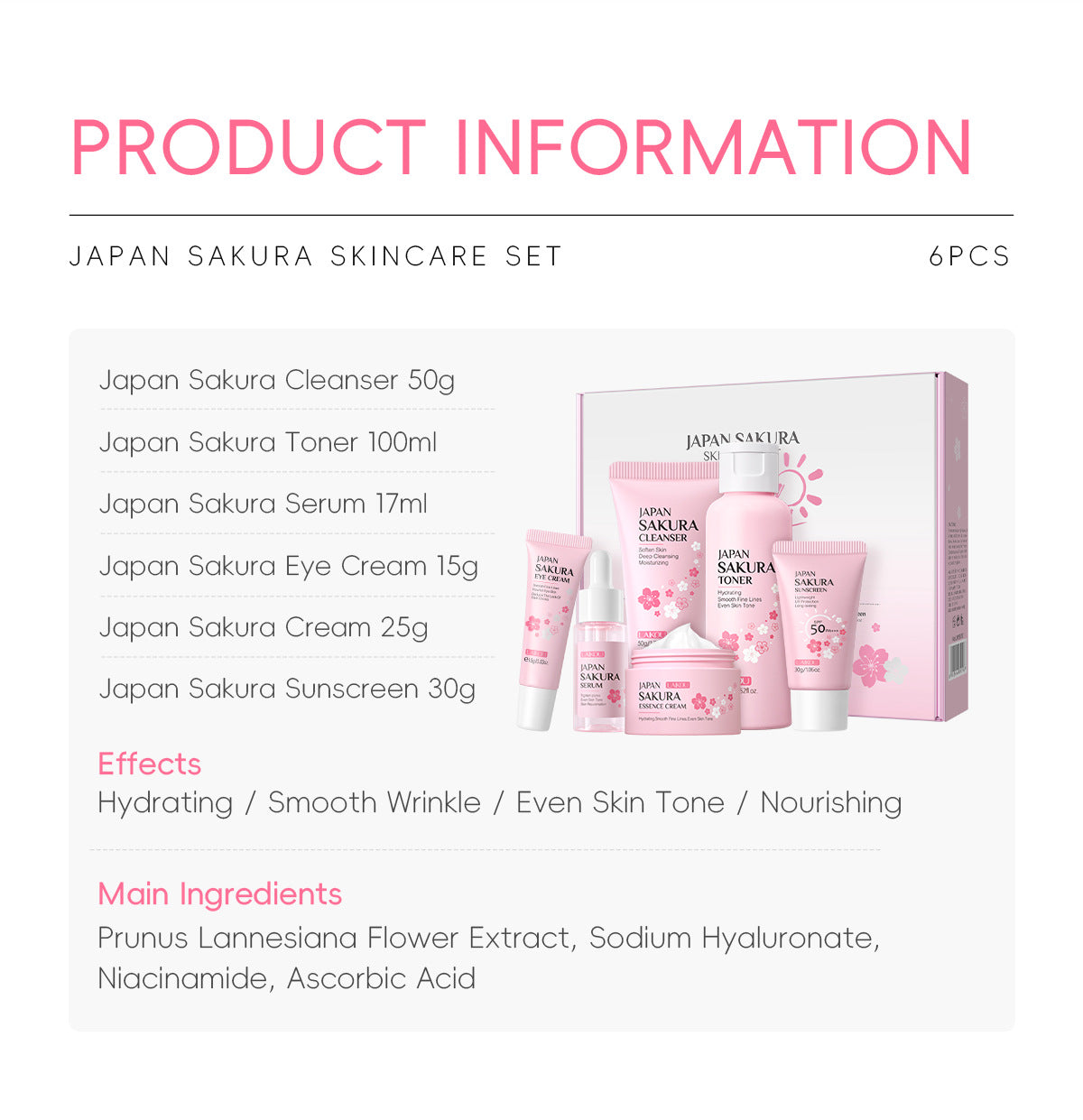 Japan Sakura Skincare Set